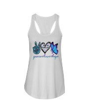 Peace love hope Ladies Flowy Tank tile
