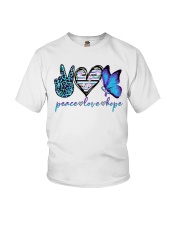 Peace love hope Youth T-Shirt tile