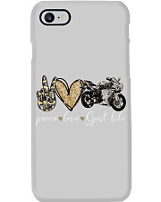 Peace Love Sport bike - Printed apparels Phone Case tile