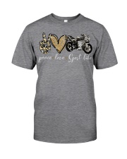 Peace Love Sport bike - Printed apparels Classic T-Shirt front