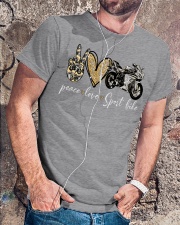 Peace Love Sport bike - Printed apparels Classic T-Shirt lifestyle-mens-crewneck-front-4