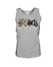 Peace Love Sport bike - Printed apparels Unisex Tank tile