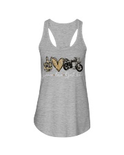 Peace Love Sport bike - Printed apparels Ladies Flowy Tank tile