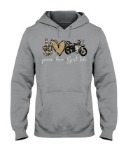 Peace Love Sport bike - Printed apparels Hooded Sweatshirt tile