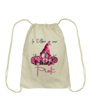 In october we wear pink Drawstring Bag tile