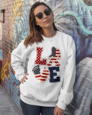 Love Independence Day Crewneck Sweatshirt lifestyle-unisex-sweatshirt-front-3