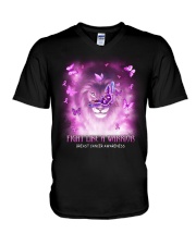 Fight like a warrior V-Neck T-Shirt tile