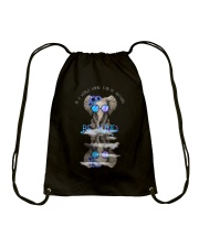 In a world where you can be anything Drawstring Bag tile