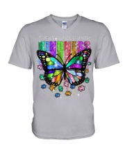 Treat people with kindness V-Neck T-Shirt tile