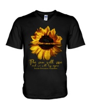 The sun will rise and we will try again V-Neck T-Shirt tile