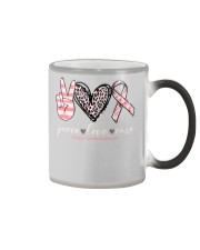 Peace love cure Color Changing Mug tile