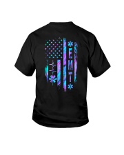 Fibromyalgia awareness American flag Youth T-Shirt tile