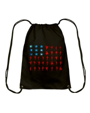 Ballet American flag Drawstring Bag tile