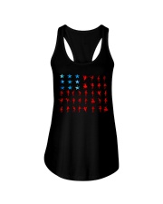 Ballet American flag Ladies Flowy Tank tile