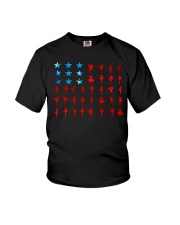 Ballet American flag Youth T-Shirt tile
