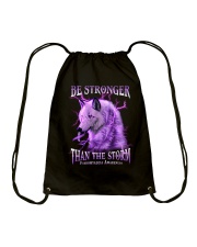 Be stronger than the storm Drawstring Bag tile