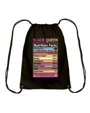 Black queen nutrition facts Drawstring Bag tile