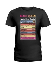 Black queen nutrition facts Ladies T-Shirt tile