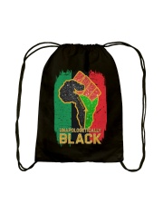 Unapologetically black - Printed apparels Drawstring Bag tile