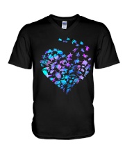 Turtle heart V-Neck T-Shirt tile