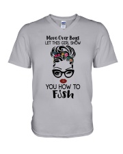 Move Over Boys V-Neck T-Shirt tile