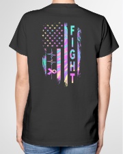 Breast cancer awareness American flag Ladies T-Shirt garment-tshirt-ladies-back-01