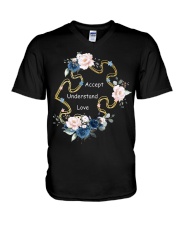 Autism awareness V-Neck T-Shirt tile