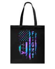 Fight Cystic Fibrosis American flag Tote Bag tile
