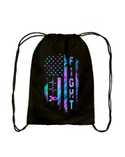 Fight Cystic Fibrosis American flag Drawstring Bag tile
