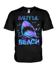 Salty lil beach V-Neck T-Shirt tile