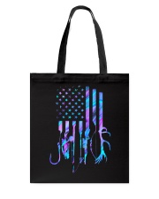 Hunting and fishing American flag Tote Bag tile