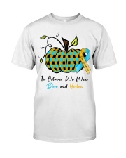 In October we wear blue and yellow Classic T-Shirt front