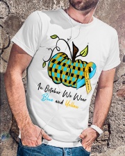 In October we wear blue and yellow Classic T-Shirt lifestyle-mens-crewneck-front-4