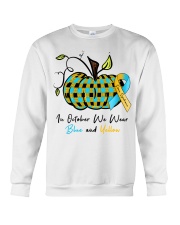 In October we wear blue and yellow Crewneck Sweatshirt tile