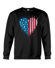 Hairdresser heart American flag Crewneck Sweatshirt front