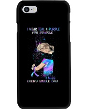 i wear teal and purple for someone Phone Case tile