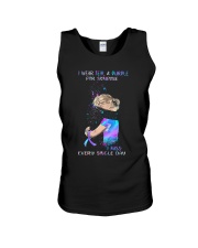 i wear teal and purple for someone Unisex Tank tile