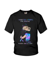 i wear teal and purple for someone Youth T-Shirt tile
