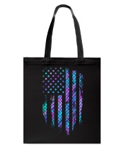 Mermaid American flag Tote Bag tile