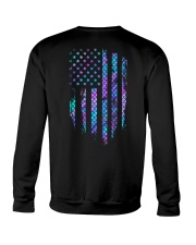 Mermaid American flag Crewneck Sweatshirt tile