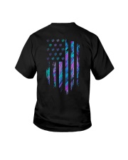 Psydelic Crocheting American flag Youth T-Shirt tile