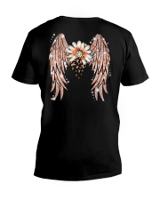 Never give up V-Neck T-Shirt tile