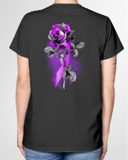 Fibromyalgia awareness rose Ladies T-Shirt garment-tshirt-ladies-back-01