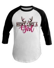 Hunt like a girl Baseball Tee tile