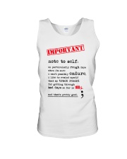Note to self Unisex Tank tile