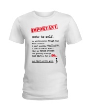 Note to self Ladies T-Shirt tile