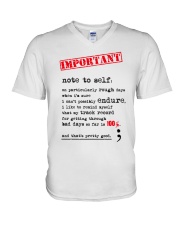 Note to self V-Neck T-Shirt tile