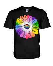 God says you are V-Neck T-Shirt tile