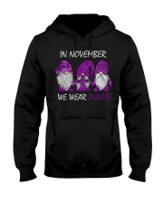 In november we wear purple Hooded Sweatshirt tile