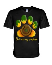 Sunflower paw V-Neck T-Shirt tile